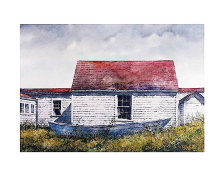 Blue Dory, Monhegan by Bradley Hendershot art print