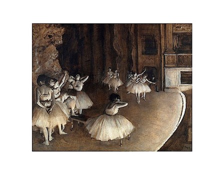 Dance Rehearsal, 1874 by Edgar Degas art print