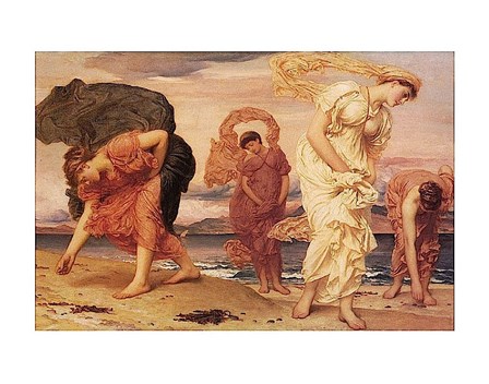 Greek Girls Picking up Pebbles by Frederic Leighton art print