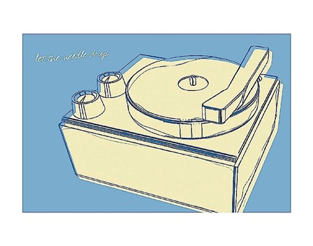 Lunastrella Record Player by John W. Golden art print