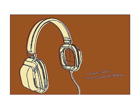 Lunastrella Headphones by John W. Golden art print