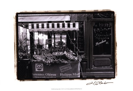 Cafe Charm, Paris I by Laura Denardo art print