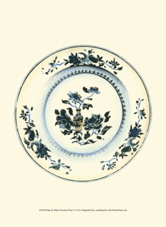 Blue &amp; White Porcelain Plate V art print