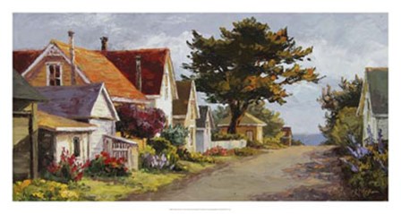 Sunlit Side Street by Erin Dertner art print