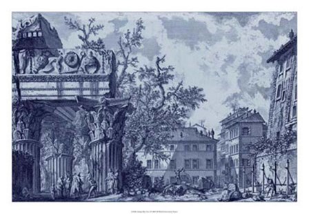 Antique Blue View I by Francesco Piranesi art print