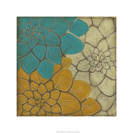 Layered Dahlias II by Jennifer Goldberger art print