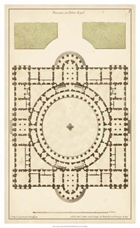 Antique Garden Plan III by Jean F. De Neufforge art print