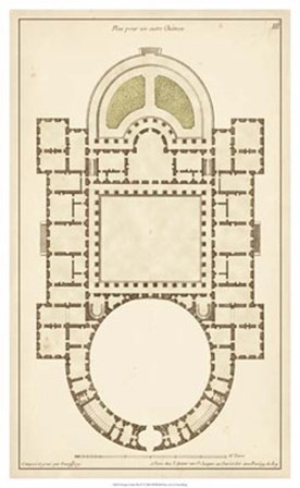 Antique Garden Plan IV by Jean F. De Neufforge art print