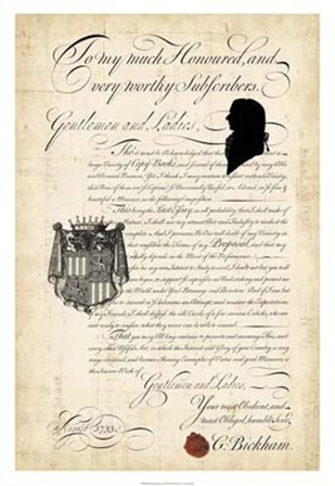 Bickham&#39;s Proposal by Vision Studio art print