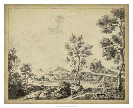 Classical Landscape II by Bartolomeo Pinelli art print