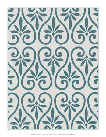 Ornamental Pattern in Teal IX by Vision Studio art print