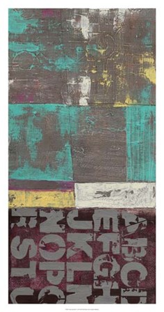 Letters and Paint I by Jennifer Goldberger art print