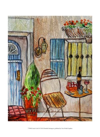 Greek Cafe II by Danielle Harrington art print