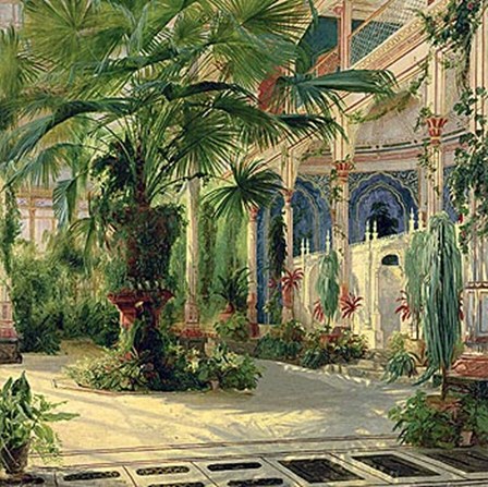 Interior of the Palm House at Potsdam I by Karl Blechen art print