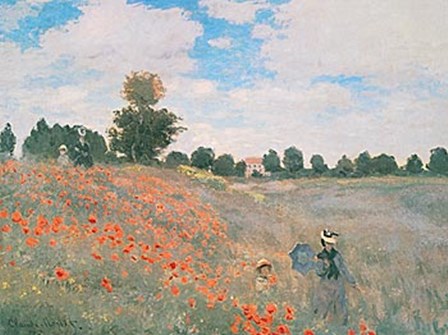 The Poppyfield, Near Argenteuil by Claude Monet art print