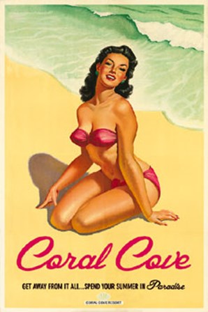 Coral Cove by The Vintage Collection art print