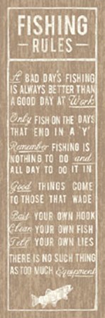 Fishing Rules by The Vintage Collection art print