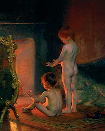 After The Bath, 1890 by Paul Peel art print