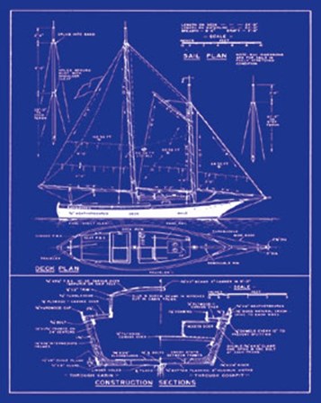 Yacht Design by The Vintage Collection art print