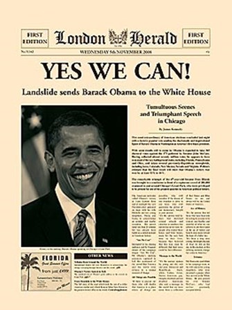 Yes We Can! by The Vintage Collection art print