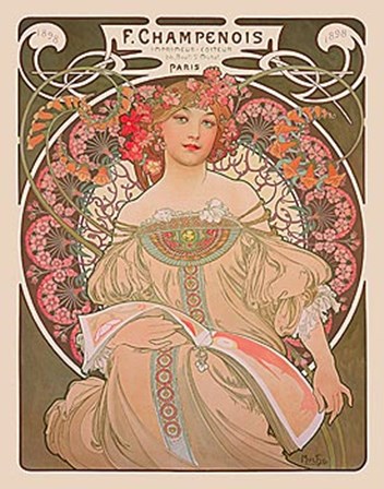 Reverie, 1897 by Alphonse Mucha art print