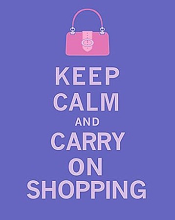 Keep Calm, Shopping by The Vintage Collection art print