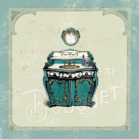 Parisian Bath II by Sue Schlabach art print