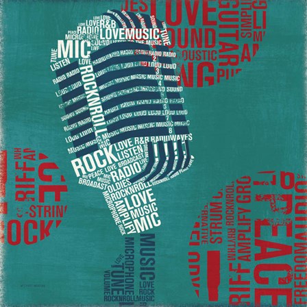 Type Mic Square by Michael Mullan art print