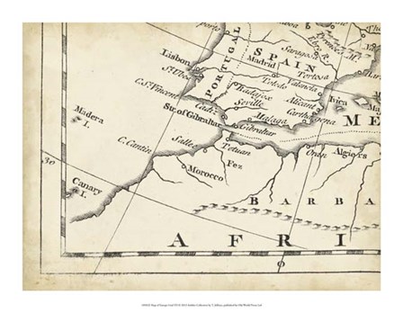 Map of Europe Grid VII by T Jeffreys art print