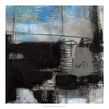 Black on Blue III by Jennifer Goldberger art print