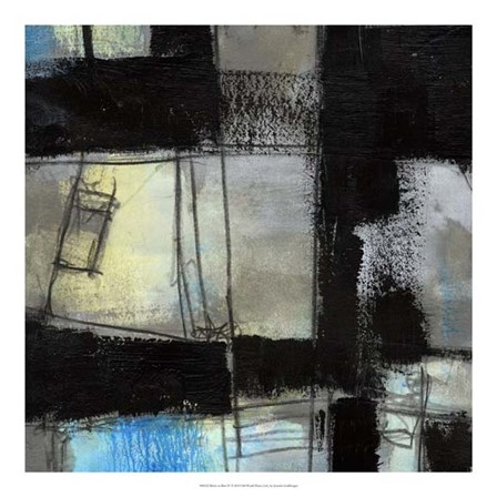 Black on Blue IV by Jennifer Goldberger art print