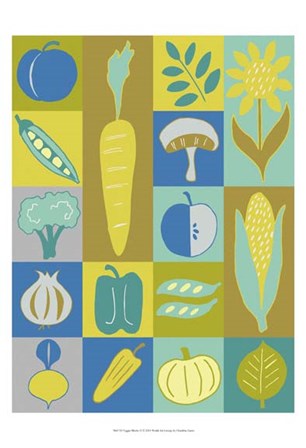 Veggie Blocks II by Chariklia Zarris art print