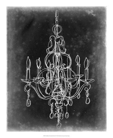 Chalkboard Chandelier Sketch IV by Ethan Harper art print