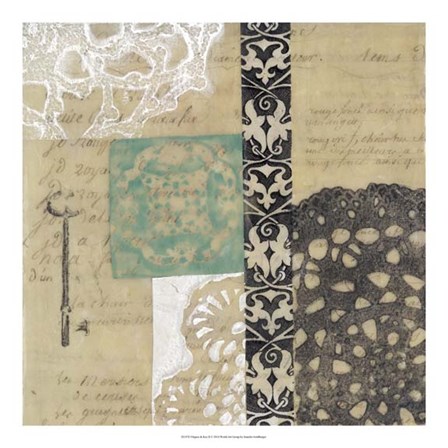 Filigree &amp; Key II by Jennifer Goldberger art print