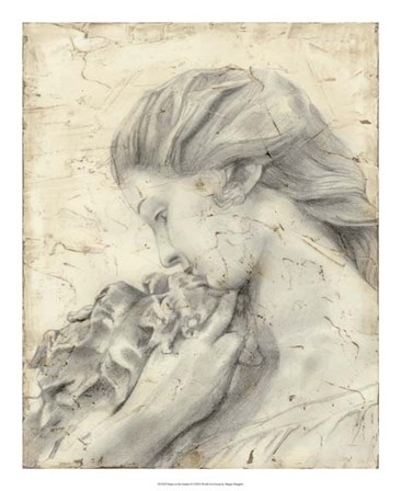 Statue in the Garden II by Megan Meagher art print