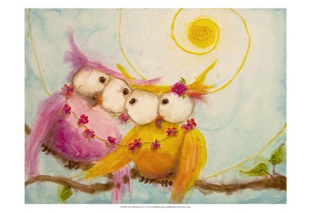 Hoo&#39;s Bound by Love by Marabeth Quin art print