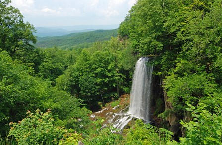 Waterfall and Allegheny Mountains art print