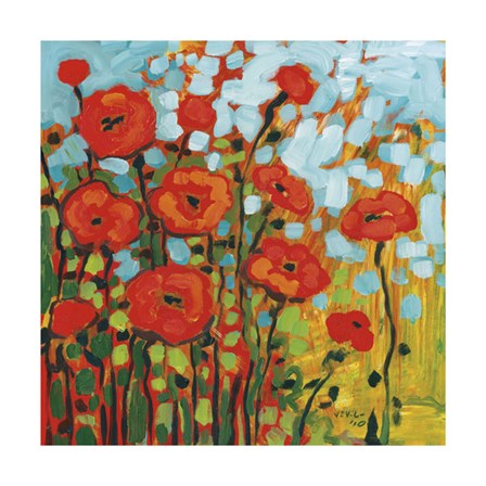 Red Poppy Field by Jennifer Lommers art print