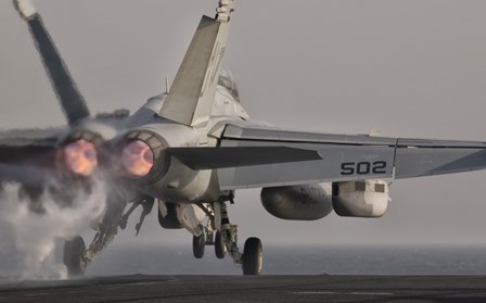 EA-18G Growler Taking Off from USS George HW Bush by Giovanni Colla/Stocktrek Images art print