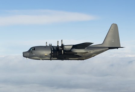 MC-130P Combat Shadow in flight (side view) by Gert Kromhout/Stocktrek Images art print