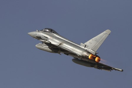 A Eurofighter Typhoon of the italian air force by Ofer Zidon/Stocktrek Images art print