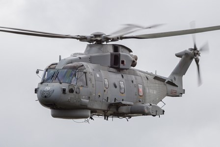 Royal Navy EH-101 Merlin in Flight, Jagel, Germany by Timm Ziegenthaler/Stocktrek Images art print