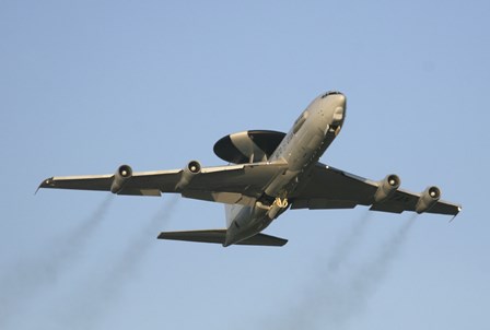 An E-3 Sentry taking off from the NATO AWACS base, Germany by Timm Ziegenthaler/Stocktrek Images art print