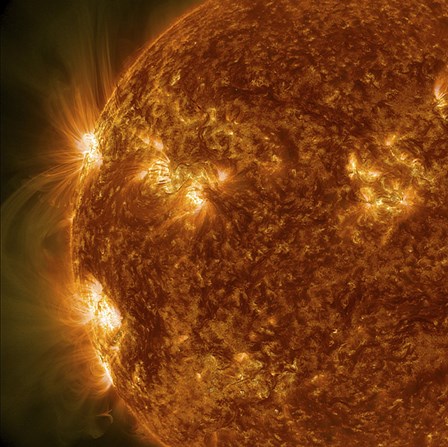 Sun Showing Solar Activity by Stocktrek Images art print