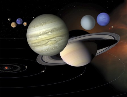 Solar System by Stocktrek Images art print