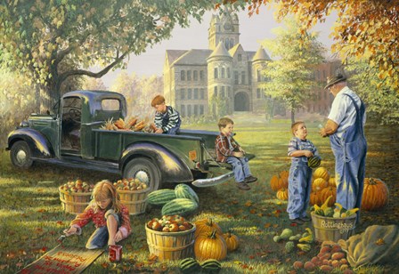 Little Farmers Market by David Rottinghaus art print