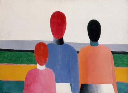 Three Female Figures, c. 1928 by Kazimir Malevich art print