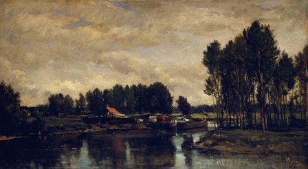 Boats On The Oise, 1865 by Charles Francois Daubigny art print