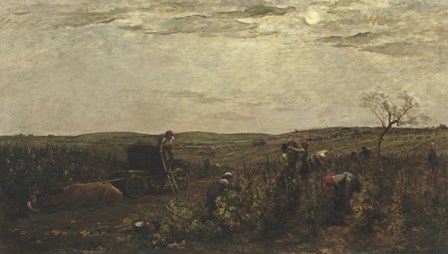 Wine Harvest In Burgundy, 1863 by Charles Francois Daubigny art print