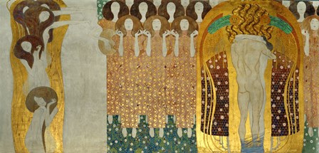 The Final Chorus Of Beethoven&#39;s 9th Symphony, Detail Of  &quot;&quot;The Beethoven Frieze&quot;&quot;, 1902 by Gustav Klimt art print